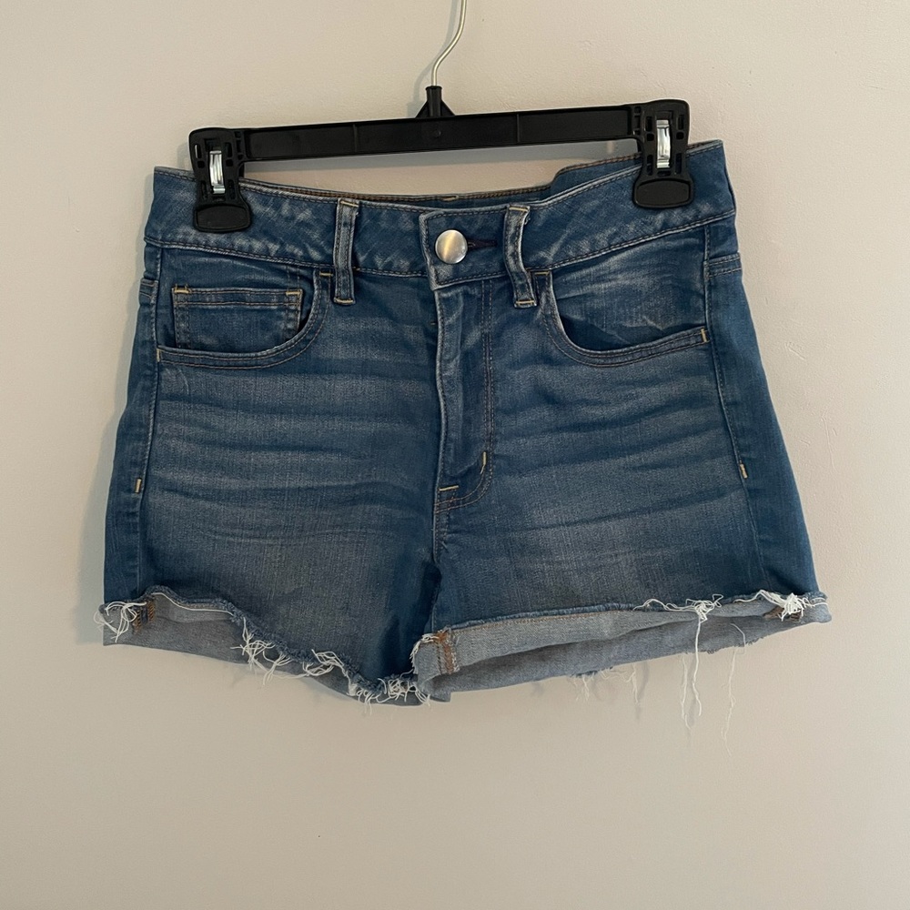 American Eagle Hi-Rise Shortie Jean Shorts